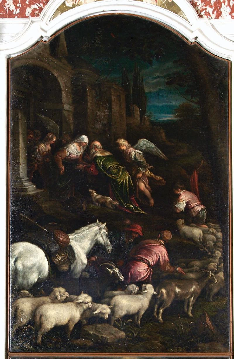 J. - Bassano F. (1575, 1578), S. Gioacchino incontra S. Anna, beweb, Jacopo da Ponte, detto Bassano